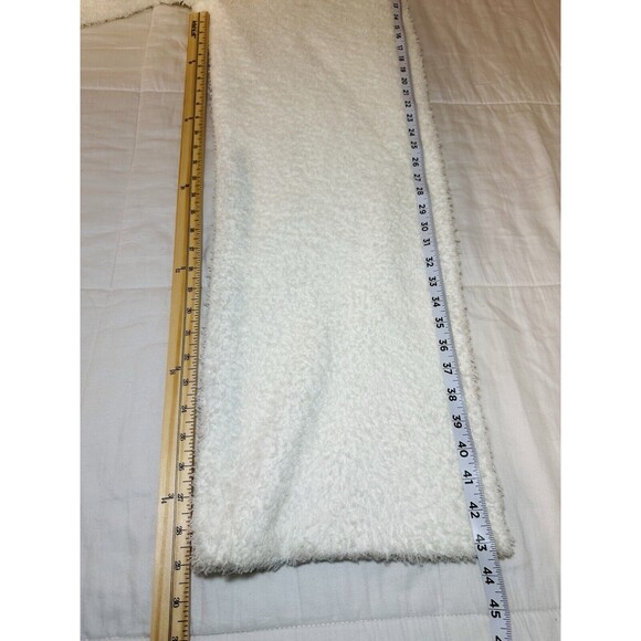 Aerie White Cream Fluffy Cozy Wide Leg Sherpa Soft Drawstring Pants XXL‎ NWT - Picture 9 of 9